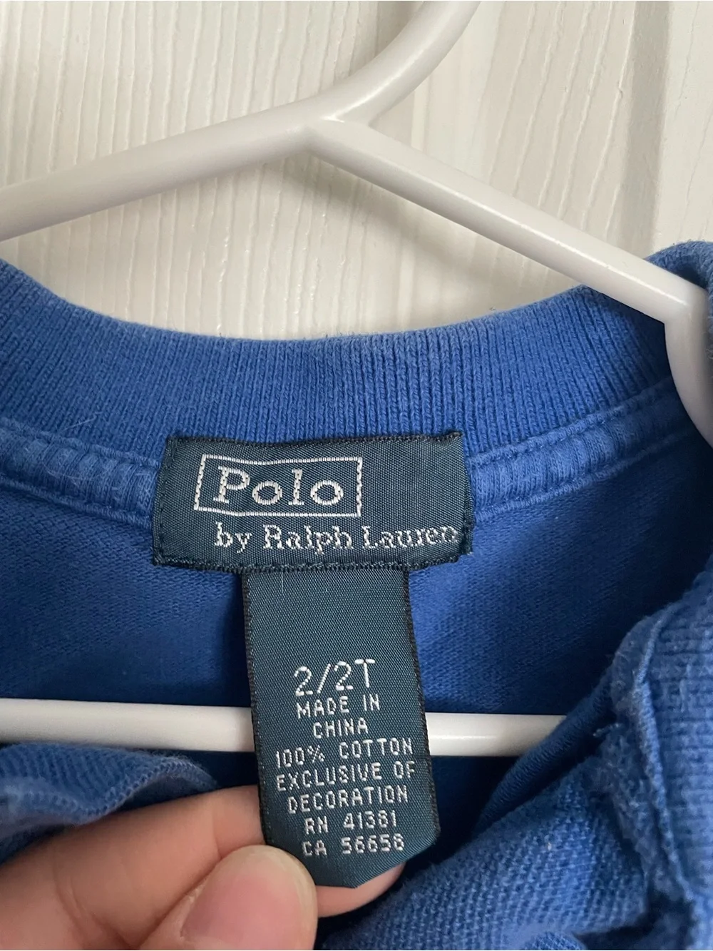 Polo by Ralph Lauren 100% Cotton 2T Kids Blue Short-Sleeve Polo Shirt